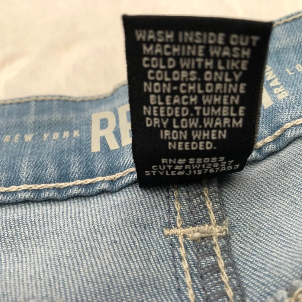 REWASH SIZE 24 SUPER HIGH RISE BOYFRIEND DENIM SHORTS VINTAGE REUNION NWT - Picture 8 of 14